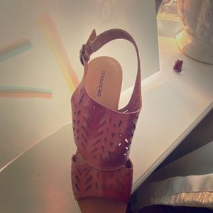 Cognac wedge sandal